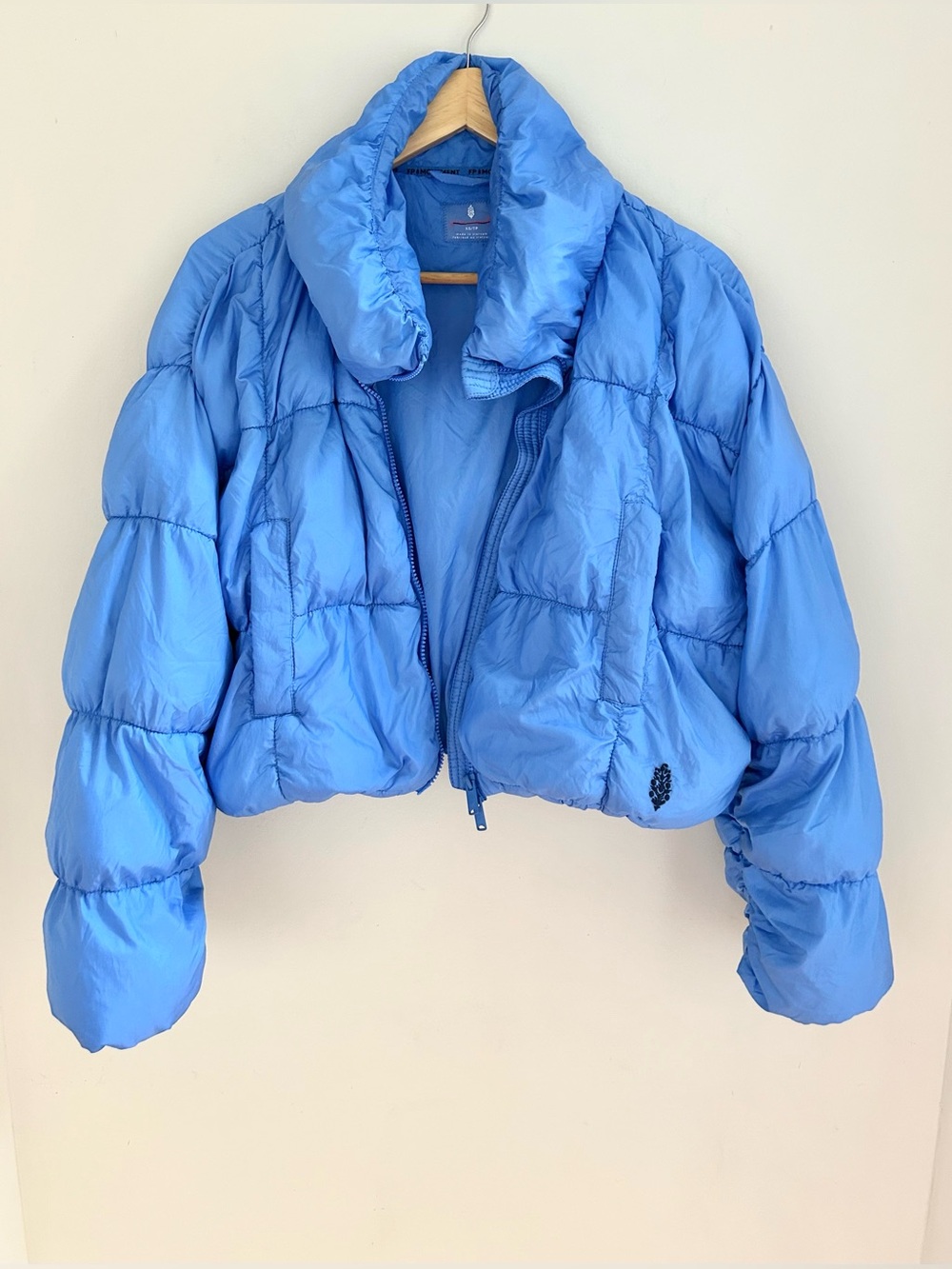 Free People Movement In A Bubble Riviera Blue Puffer Jacket Size XS
